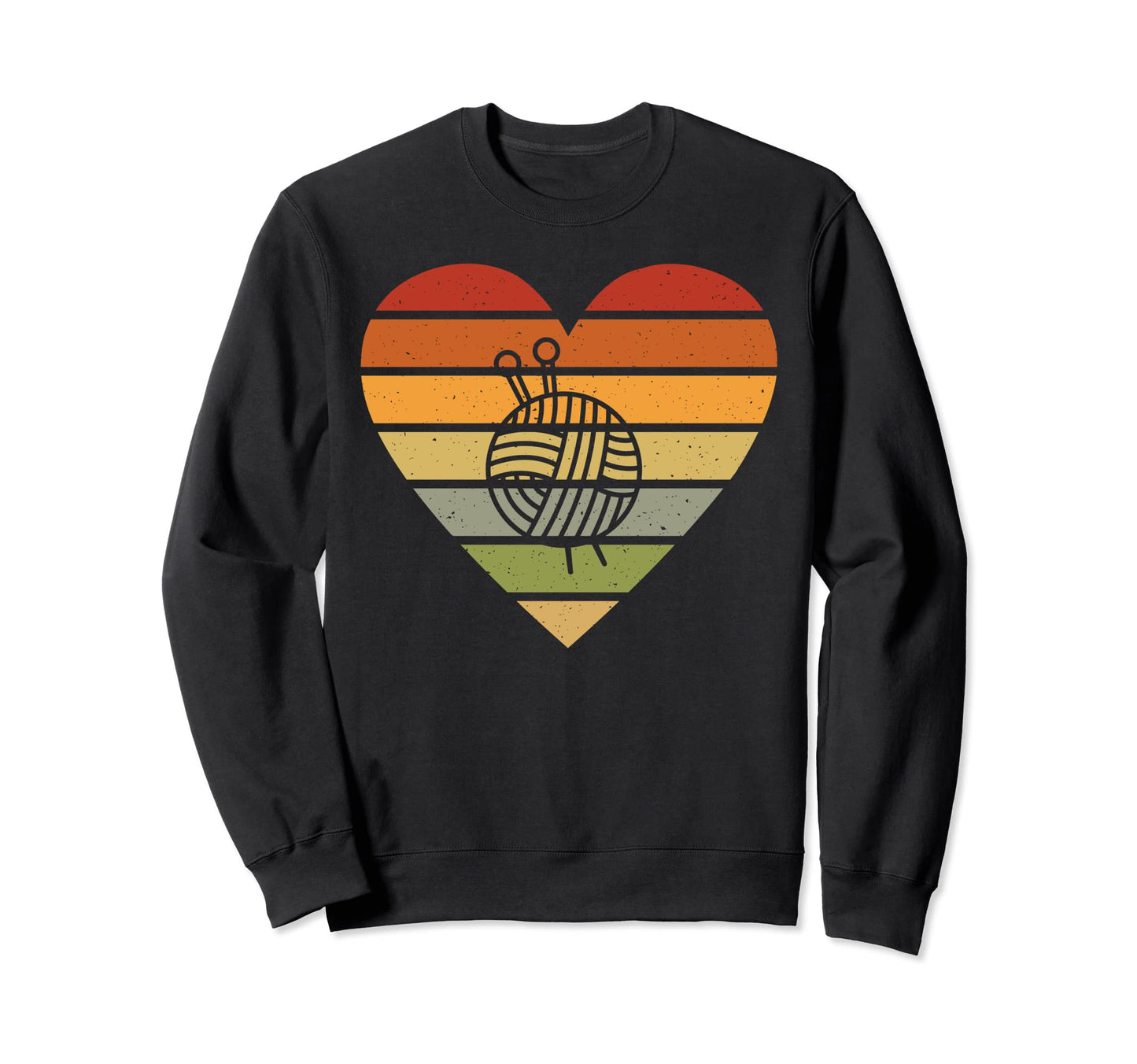 Art Yarn Crochet Rainbow Color Sunset Sweatshirt - Unique Graphic Unisex - T-Shirt, Sweatshirt, Hoodie