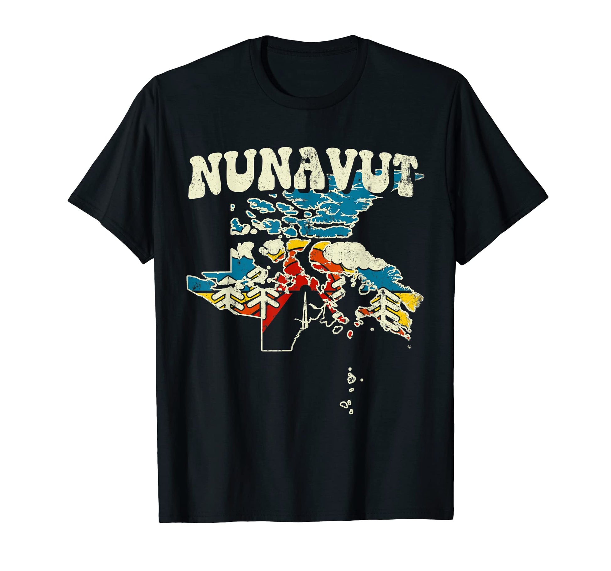Nunavut Province Rainbow Canada 70S T-Shirt - Aesthetic Graphic Men Women - T-Shirt, Sweatshirt, Hoodie