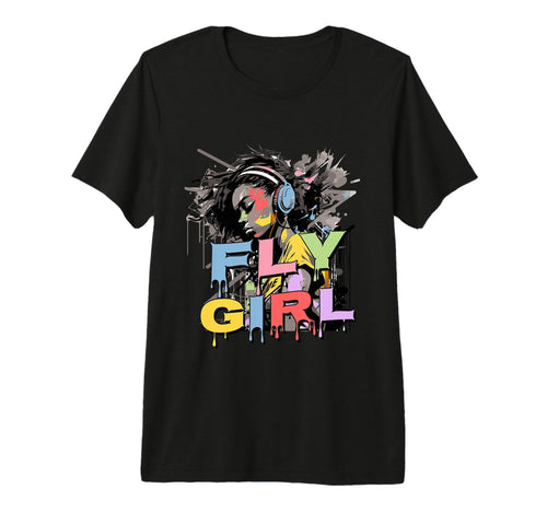 Fly 80S Hip Hop Old School B Tri Blend T-Shirt - Novelty Apparel Unisex - T-Shirt, Sweatshirt, Hoodie
