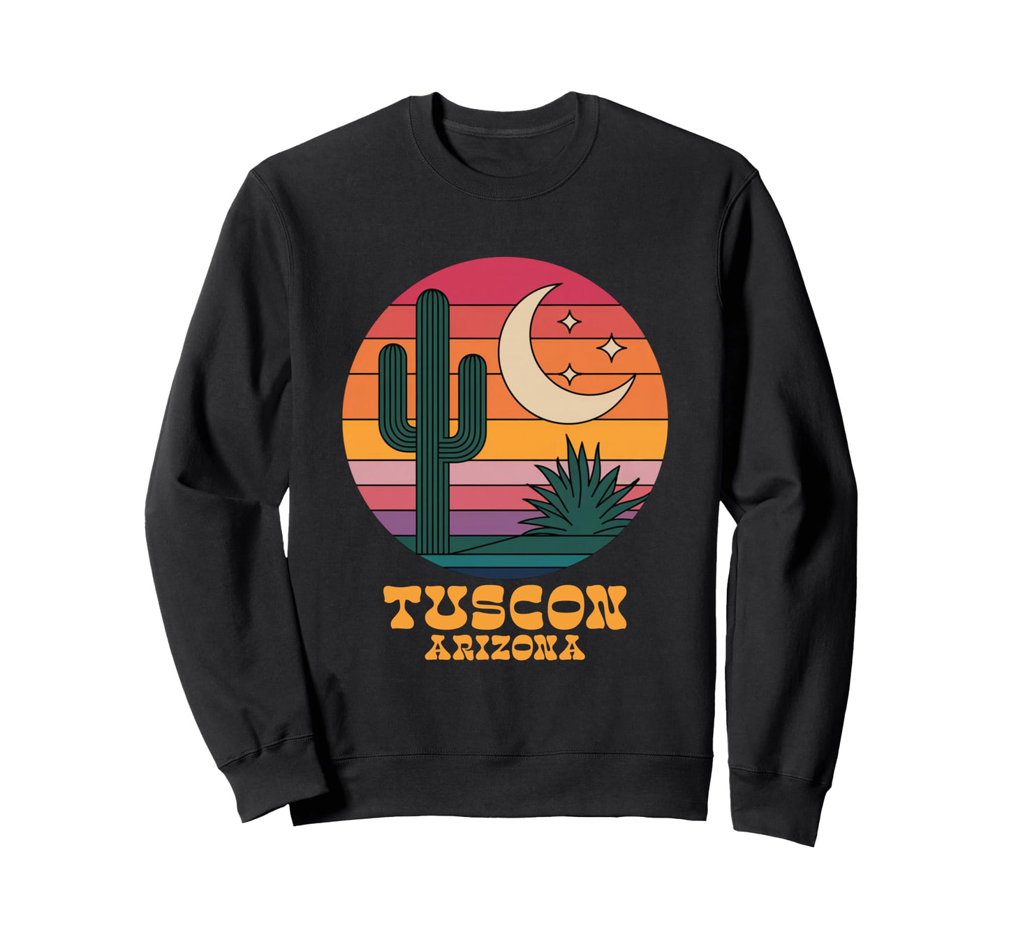 Tuscon Arizona Boho Celestial Cactus Sweatshirt - Unique Graphic Men Women - T-Shirt, Sweatshirt, Hoodie
