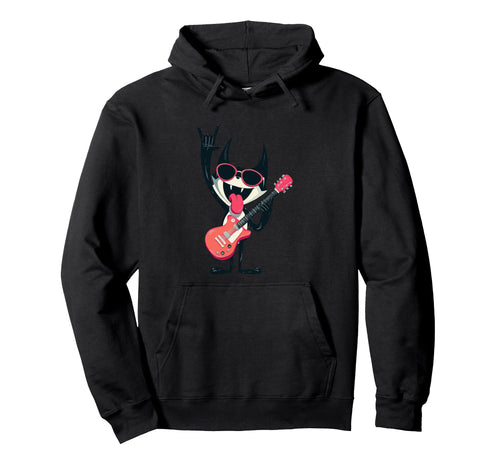 Cat Rock Music Guitarist Hoodie - Streetwear Style Unisex - T-Shirt, Sweatshirt, Hoodie
