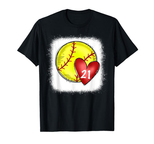 Womens Bleached Custom Softball Mom T-Shirt - Trendy Graphic for Adults - T-Shirt, Sweatshirt, Hoodie