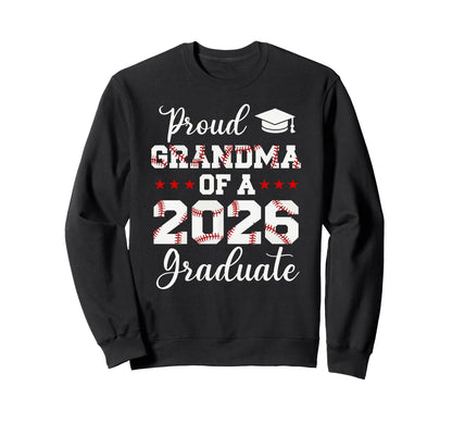 Proud Grandma 2026 Senior Sweatshirt - Aesthetic Graphic Men Women - T-Shirt, Sweatshirt, Hoodie