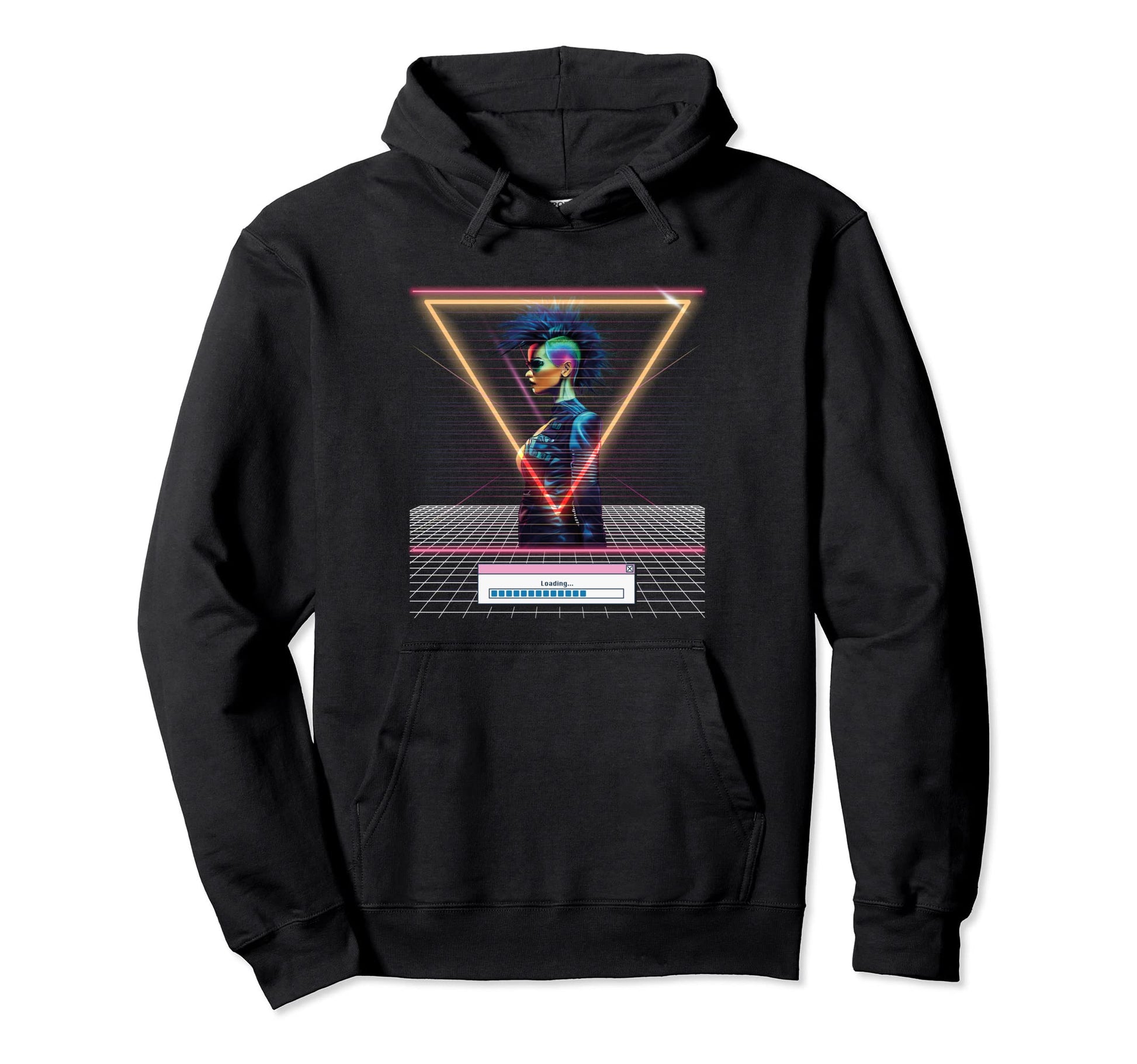 Vaporwave Cyberpunks Glitch Japanese Hoodie - Trendy Graphic for Adults - T-Shirt, Sweatshirt, Hoodie