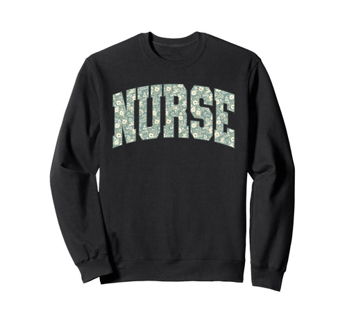 Boho Floral Nurse Flower Healthcare Sweatshirt - Trendy Graphic Unisex - T-Shirt, Sweatshirt, Hoodie