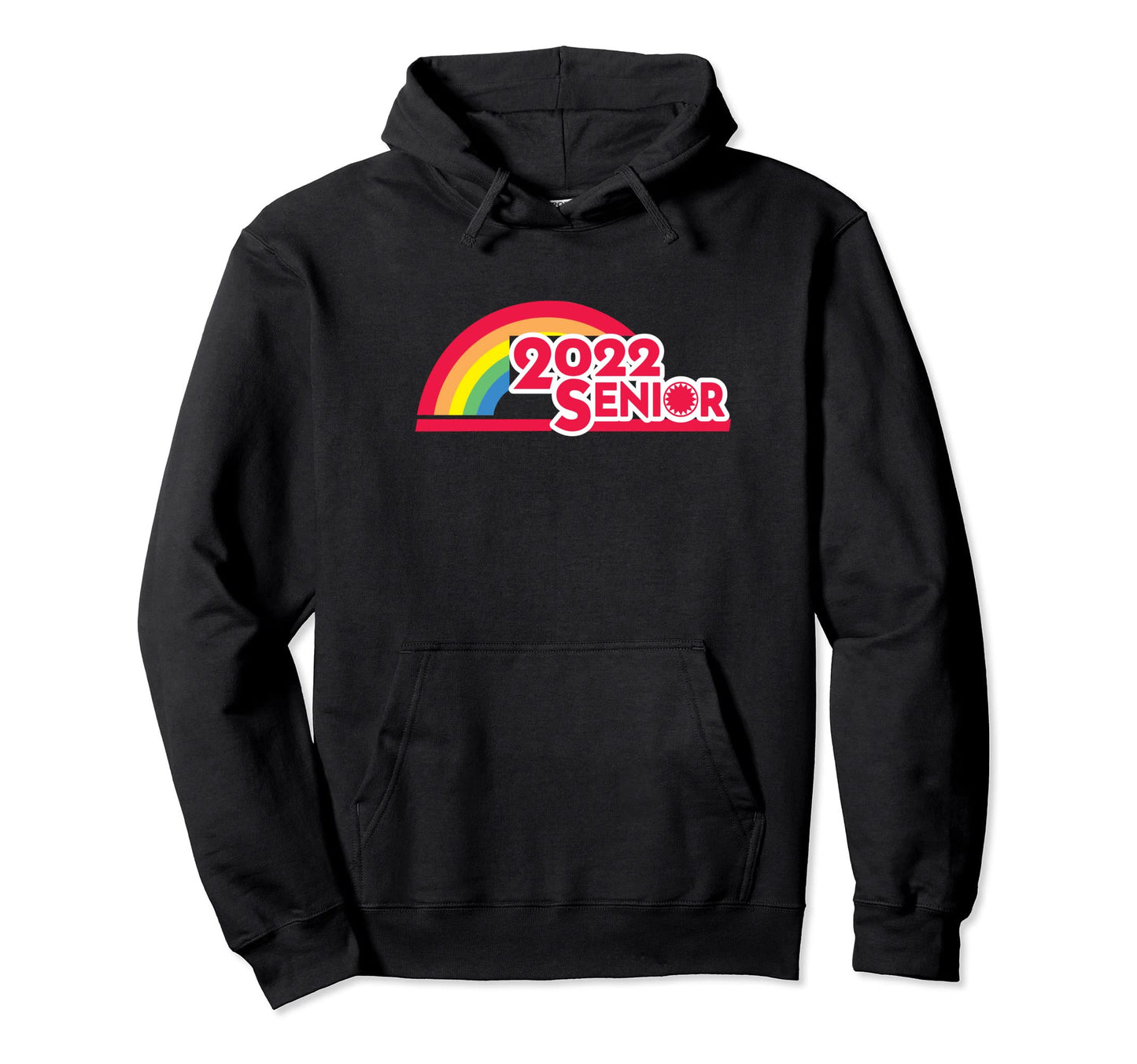 Class 2022 Senior 2022 90S Tv Rainbow Hoodie - Graphic Print Men Women - T-Shirt, Sweatshirt, Hoodie