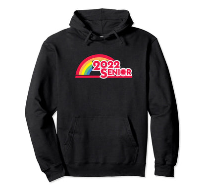 Class 2022 Senior 2022 90S Tv Rainbow Hoodie - Graphic Print Men Women - T-Shirt, Sweatshirt, Hoodie