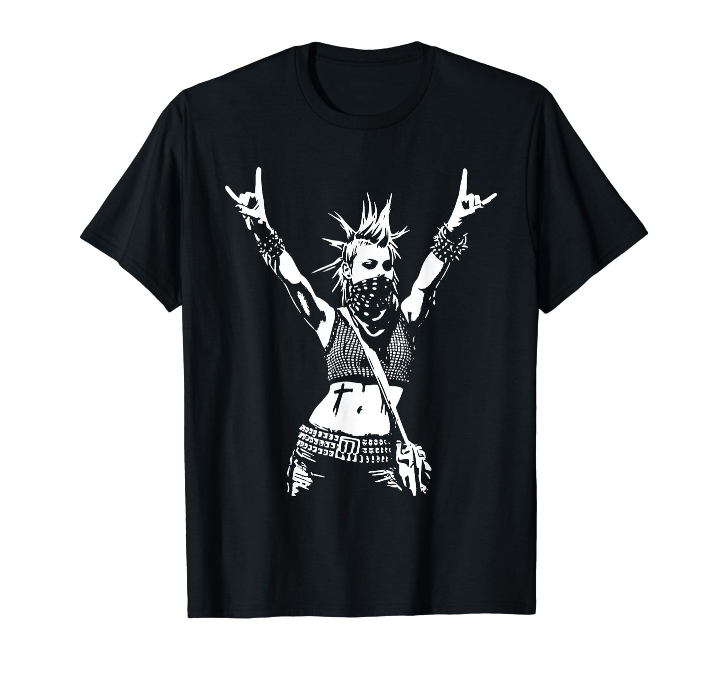Hand Horns Punk Rock 90S Grunge T-Shirt - Custom Art Print for Adults - T-Shirt, Sweatshirt, Hoodie