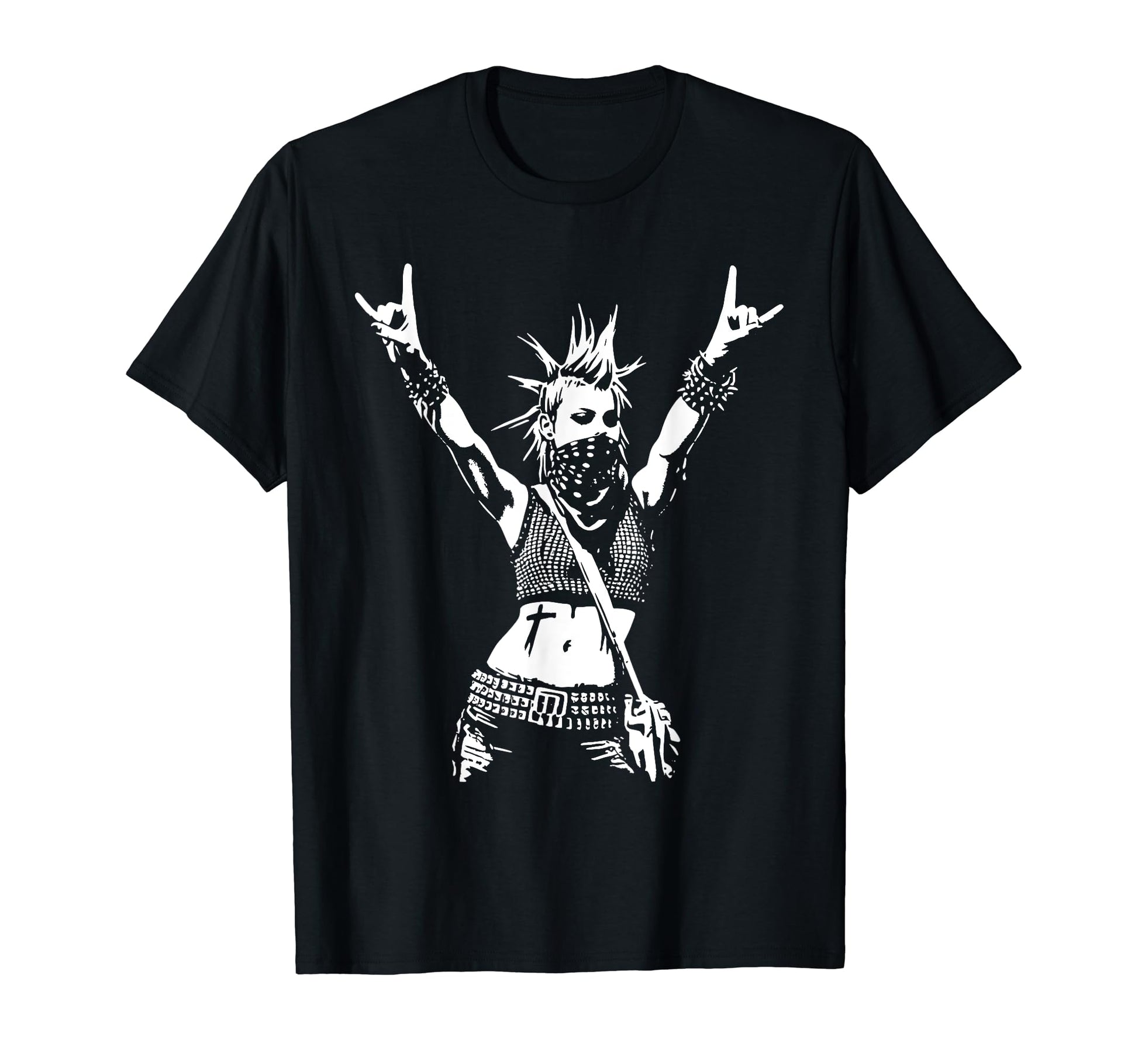 Hand Horns Punk Rock 90S Grunge T-Shirt - Custom Art Print for Adults - T-Shirt, Sweatshirt, Hoodie