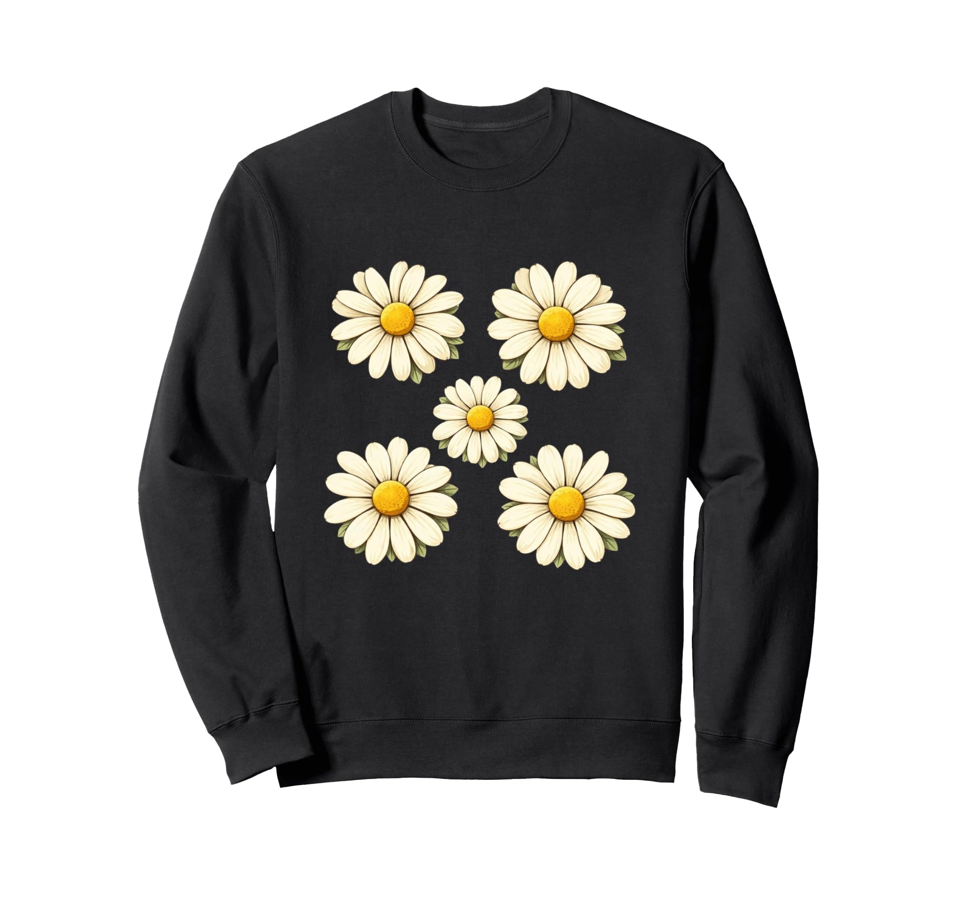 70S Floral Indie Aesthetic Minimal Daisy Sweatshirt - Graphic Print Unisex - T-Shirt, Sweatshirt, Hoodie