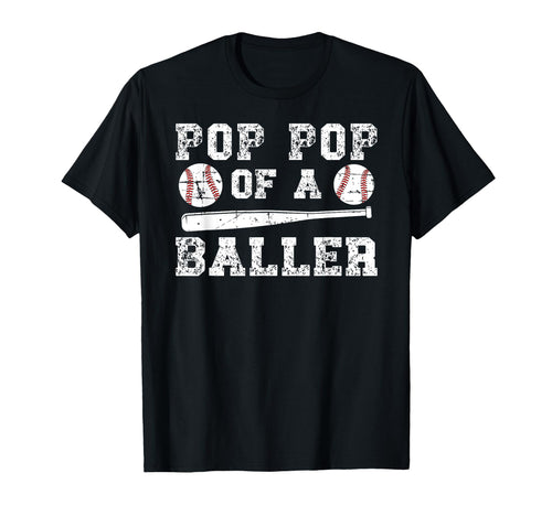 Pop Pop Baller Baseball Pop Pop Baseball T-Shirt - Trendy Graphic Unisex - T-Shirt, Sweatshirt, Hoodie