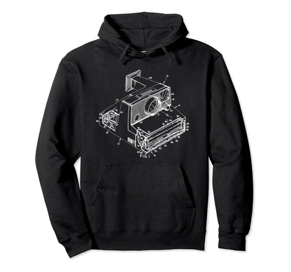 Photography Camera Patent Hoodie - Casual Everyday Wear Unisex - T-Shirt, Sweatshirt, Hoodie
