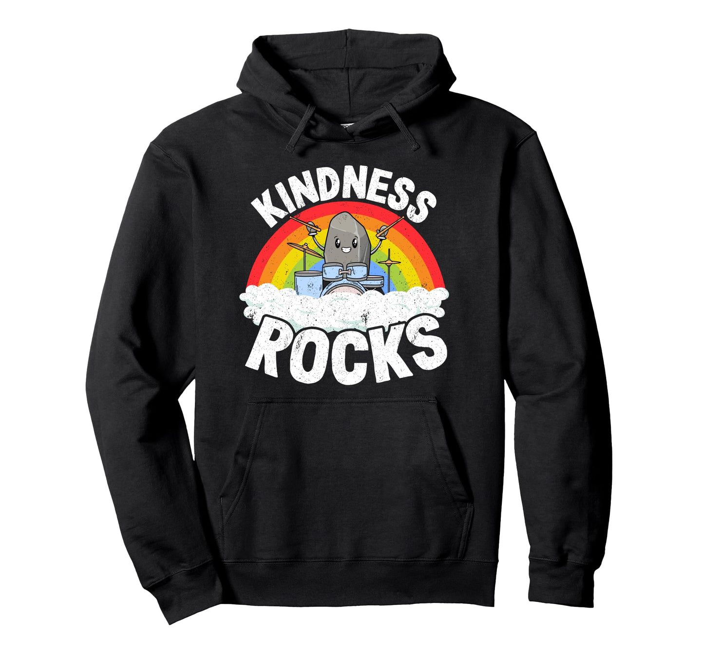 Anti Bullying Rainbow Hippie Music Hoodie - Unique Graphic Men Women - T-Shirt, Sweatshirt, Hoodie