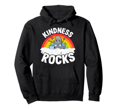 Anti Bullying Rainbow Hippie Music Hoodie - Unique Graphic Men Women - T-Shirt, Sweatshirt, Hoodie