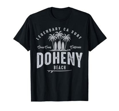 Three Surfboards And Palms Doheny T-Shirt - Custom Art Print Men Women - T-Shirt, Sweatshirt, Hoodie