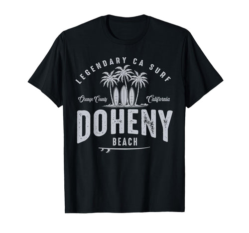 Three Surfboards And Palms Doheny T-Shirt - Custom Art Print Men Women - T-Shirt, Sweatshirt, Hoodie