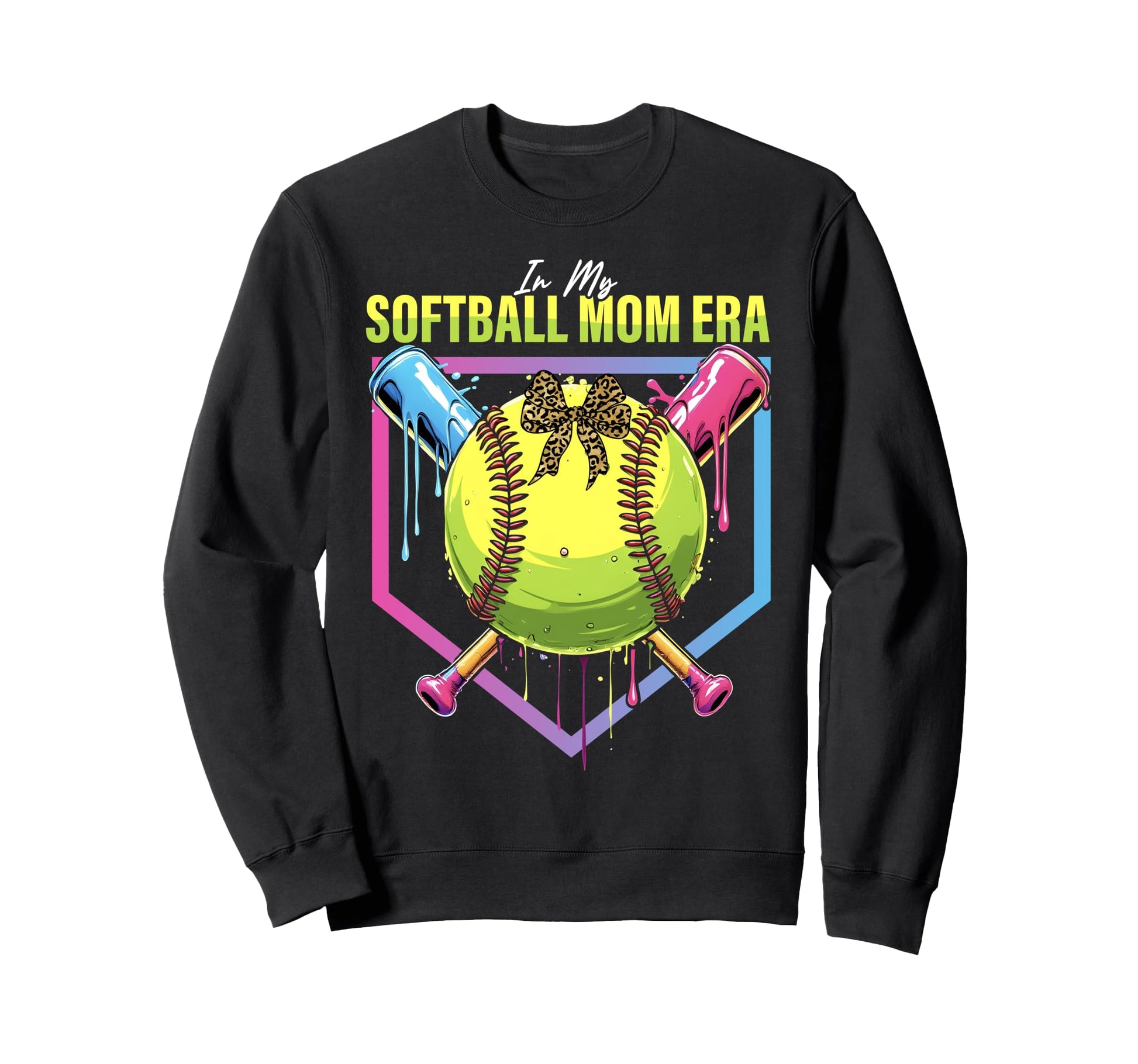Softball Drip My Softball Mom Era Sweatshirt - Trendy Graphic for Adults - T-Shirt, Sweatshirt, Hoodie