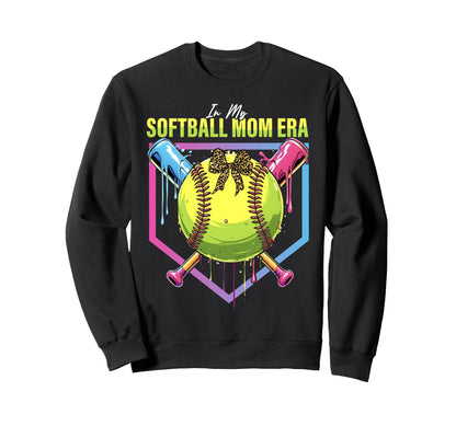 Softball Drip My Softball Mom Era Sweatshirt - Trendy Graphic for Adults - T-Shirt, Sweatshirt, Hoodie