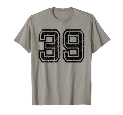Number 39 Sports Jersey Varsity T-Shirt - Custom Art Print for Adults - T-Shirt, Sweatshirt, Hoodie