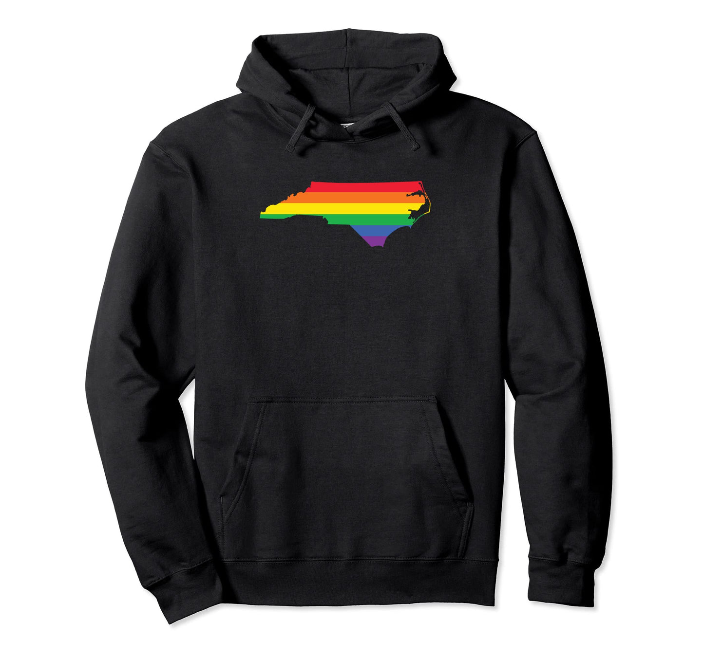 North Carolina Lgbtq Rainbow Flag Gay Hoodie - Aesthetic Graphic Unisex - T-Shirt, Sweatshirt, Hoodie