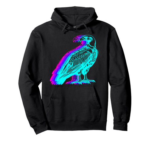 Vulture Bird Vaporwave Hoodie - Novelty Apparel for Adults - T-Shirt, Sweatshirt, Hoodie