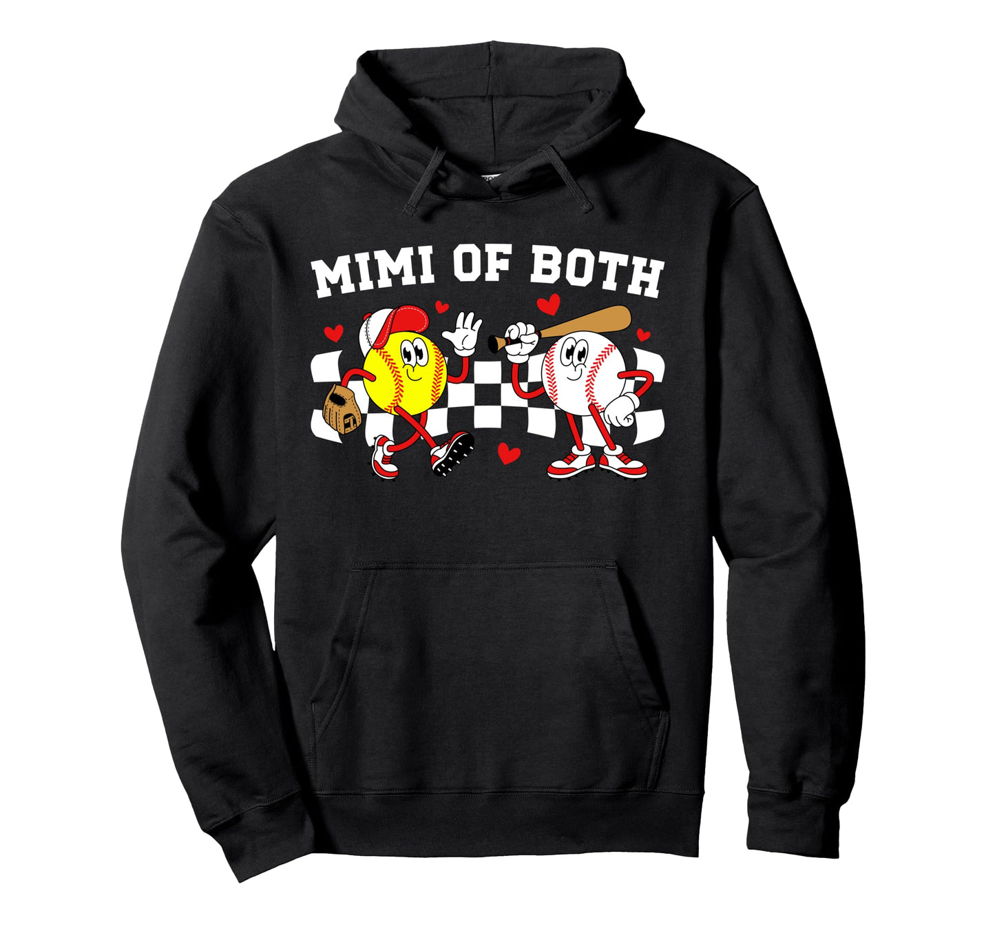 Mimi Both Proud Softball Baseball Mimi Hoodie - Custom Art Print Men Women - T-Shirt, Sweatshirt, Hoodie