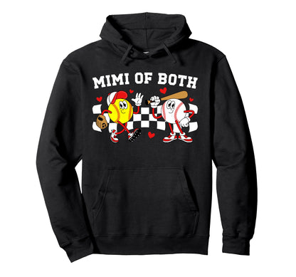 Mimi Both Proud Softball Baseball Mimi Hoodie - Custom Art Print Men Women - T-Shirt, Sweatshirt, Hoodie