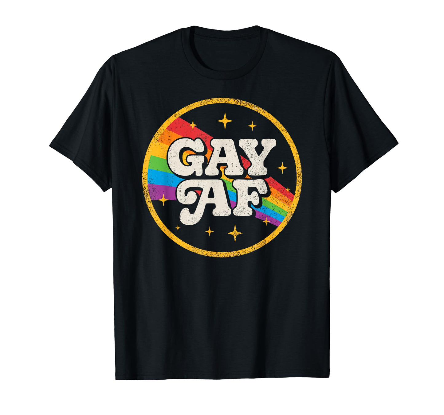 Lgbtq Gay Af Pride Lgbt Ally Rainbow T-Shirt - Novelty Apparel for Adults - T-Shirt, Sweatshirt, Hoodie
