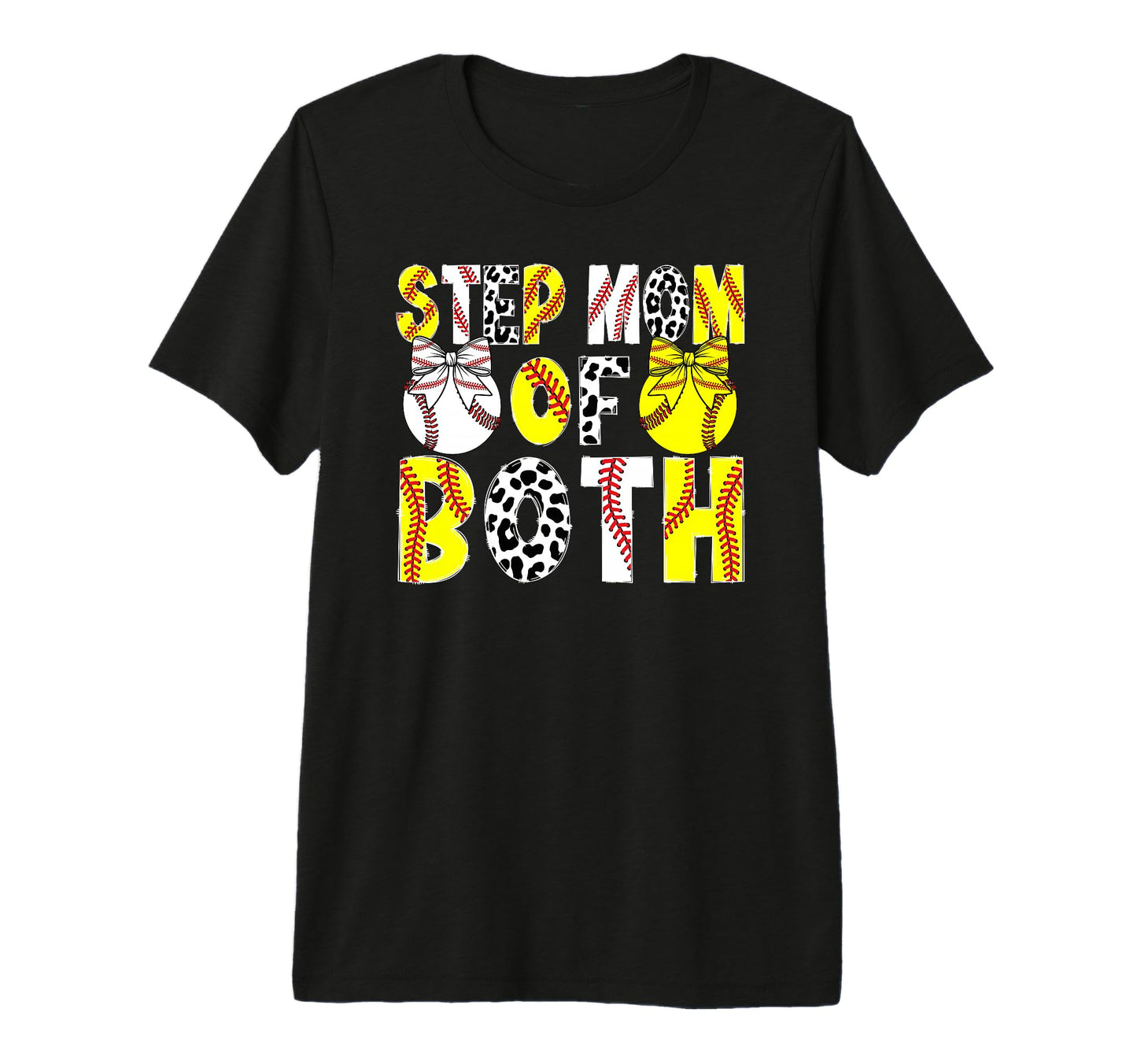 Step Mom Both Proud Softball Baseball T-Shirt - Novelty Apparel Men Women - T-Shirt, Sweatshirt, Hoodie