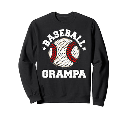 Baseball Grampa Distressed Funny Sweatshirt - Novelty Apparel Men Women - T-Shirt, Sweatshirt, Hoodie