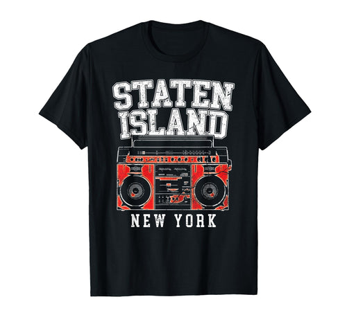 Staten Island New York Nyc Boombox T-Shirt - Aesthetic Graphic for Adults - T-Shirt, Sweatshirt, Hoodie