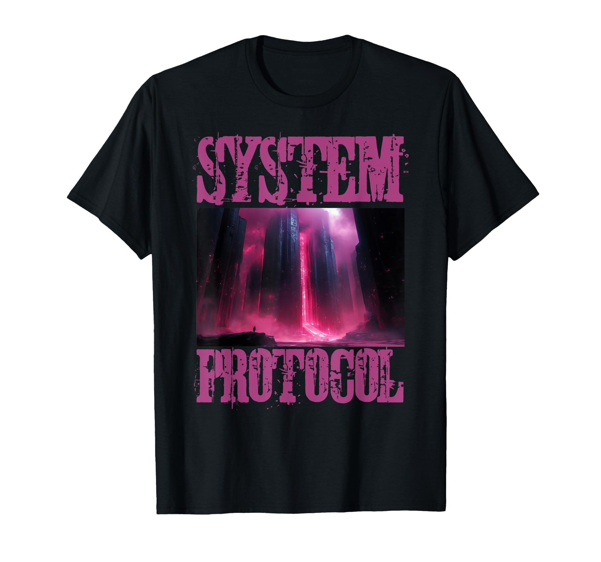 Dystopian Cityscape Vaporwave T-Shirt - Aesthetic Graphic Men Women - T-Shirt, Sweatshirt, Hoodie
