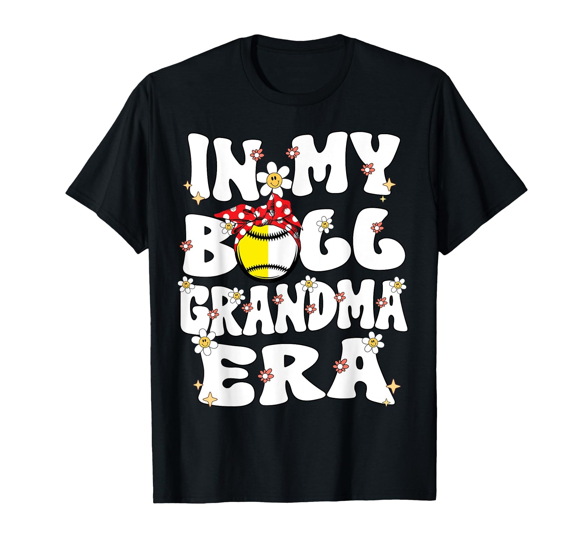 My Ball Grandma Era Groovy Baseball T-Shirt - Graphic Print for Adults - T-Shirt, Sweatshirt, Hoodie