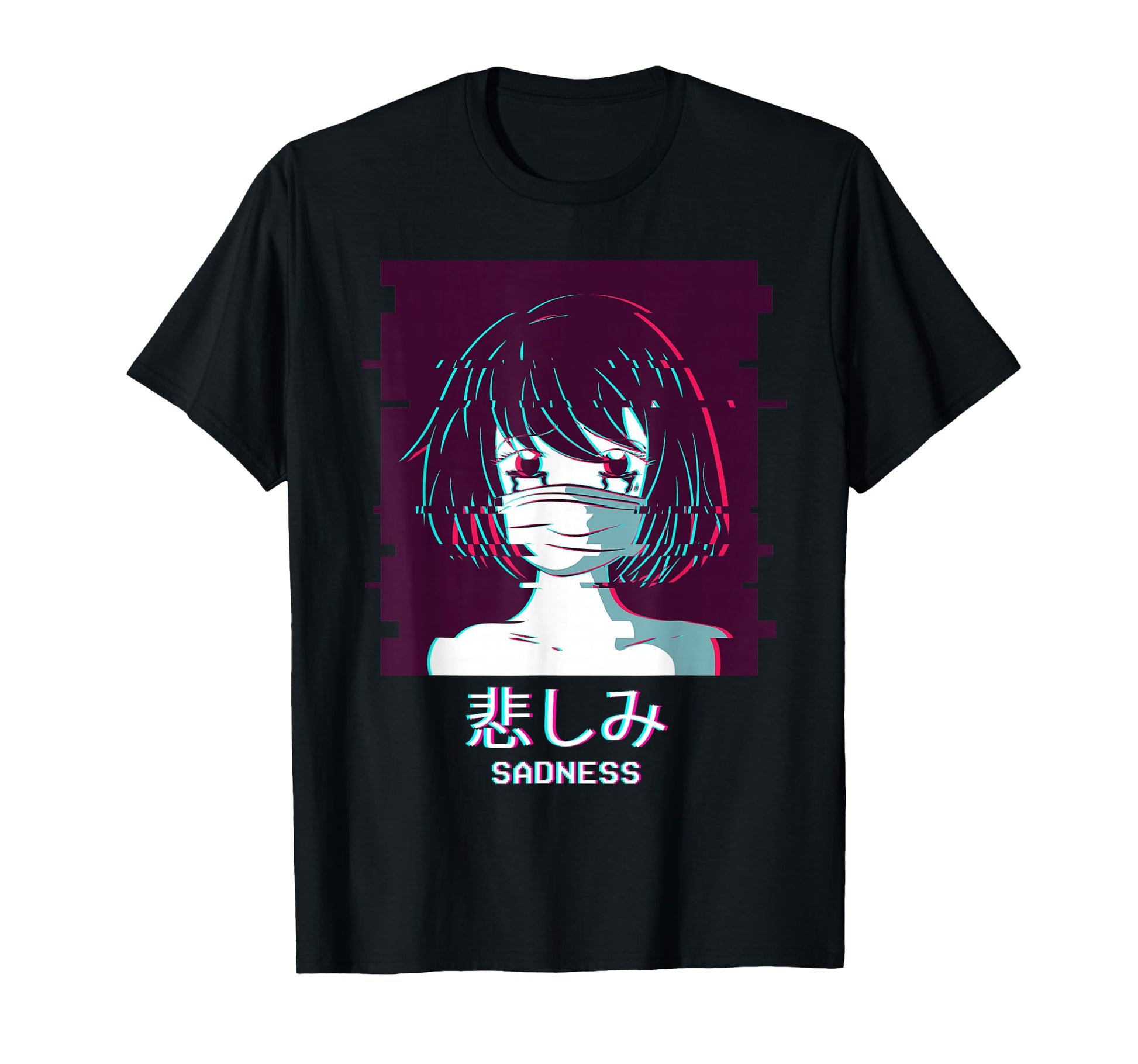 Sadness Sad Anime Vaporwave Aesthetic T-Shirt - Novelty Apparel Men Women - T-Shirt, Sweatshirt, Hoodie