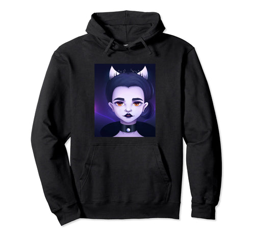 Goth Anime Vaporwave And Creepy Devil Hoodie - Minimalist Print Unisex - T-Shirt, Sweatshirt, Hoodie