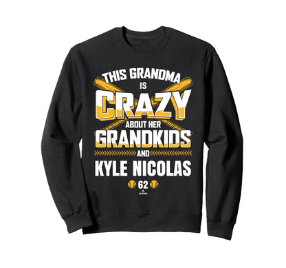 Grandma Crazy Kyle Nicolas Pittsburgh Sweatshirt - Graphic Print Unisex - T-Shirt, Sweatshirt, Hoodie
