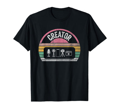 Content Creator Vlogger Influencer T-Shirt - Custom Art Print Men Women - T-Shirt, Sweatshirt, Hoodie