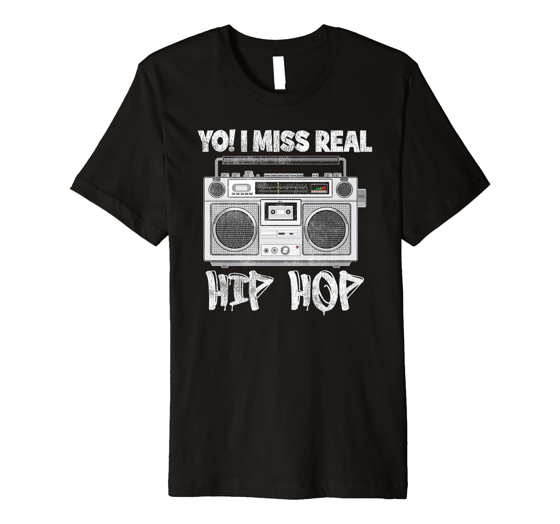 I Miss Real Hip Hip 80S 90S Hip Hop Boombox T-Shirt - Unique Graphic Unisex - T-Shirt, Sweatshirt, Hoodie