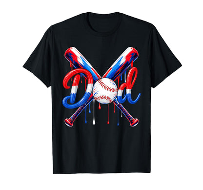 Baseball Drip Dad Ice Cream Drip T-Shirt - Aesthetic Graphic for Adults - T-Shirt, Sweatshirt, Hoodie