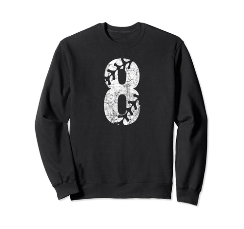 Baseball Softball Mom 8 Number Sweatshirt - Fun Novelty Design for Adults - T-Shirt, Sweatshirt, Hoodie