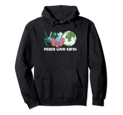 Peace Love Earth Day 2023 Hoodie - Custom Art Print Men Women - T-Shirt, Sweatshirt, Hoodie