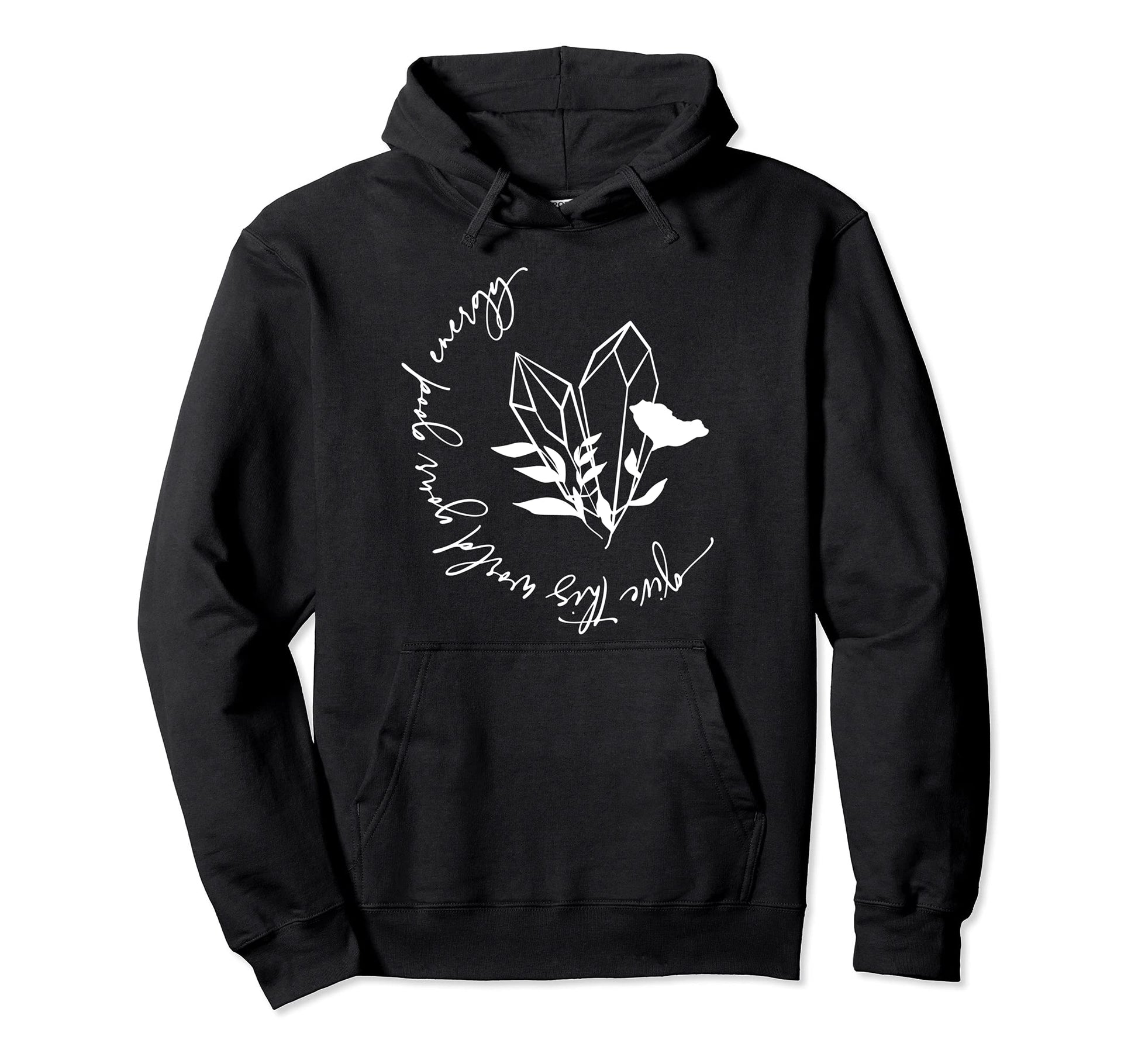 Give This World Good Energy Boho Hippie Hoodie - Graphic Print for Adults - T-Shirt, Sweatshirt, Hoodie