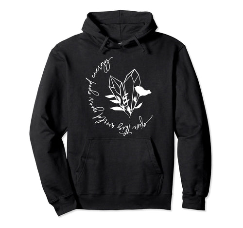 Give This World Good Energy Boho Hippie Hoodie - Graphic Print for Adults - T-Shirt, Sweatshirt, Hoodie