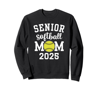 Softball Mom Game Day Senior Sweatshirt - Trendy Graphic for Adults - T-Shirt, Sweatshirt, Hoodie