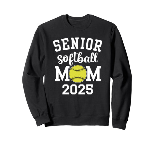 Softball Mom Game Day Senior Sweatshirt - Trendy Graphic for Adults - T-Shirt, Sweatshirt, Hoodie
