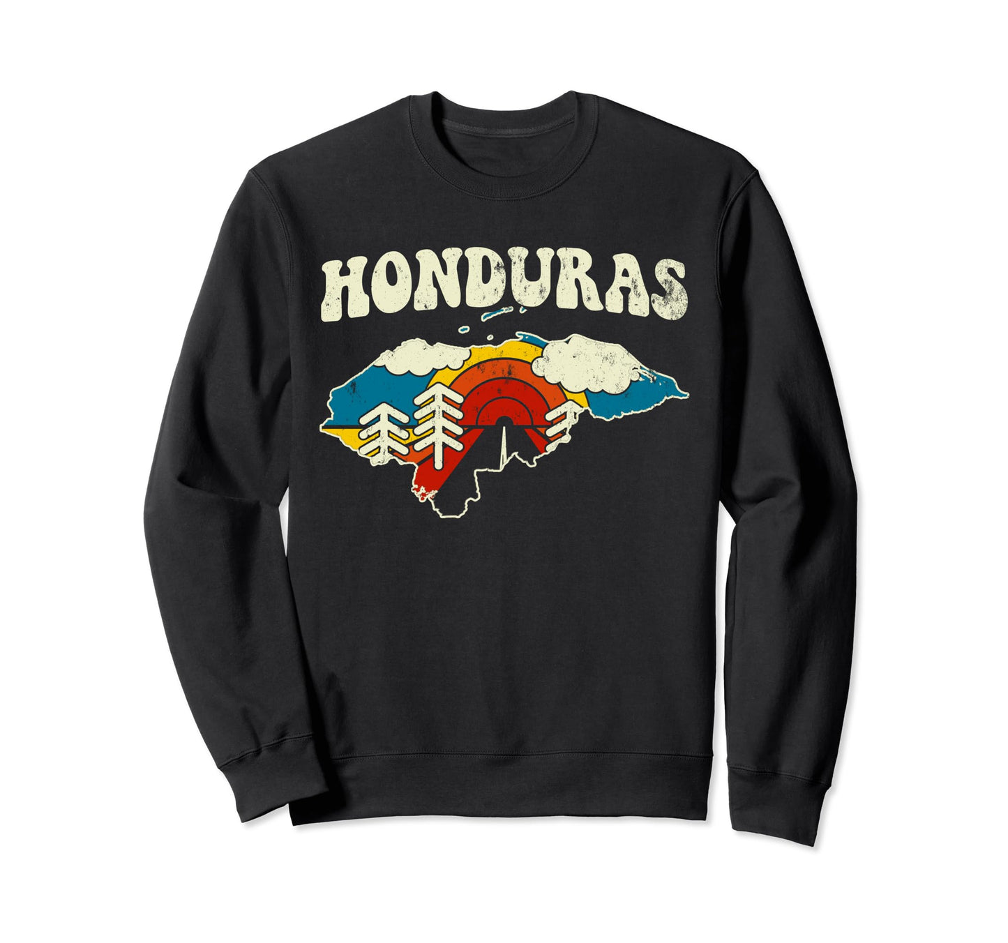 Honduras Hondurian Country Rainbow Sweatshirt - Custom Art Print Unisex - T-Shirt, Sweatshirt, Hoodie