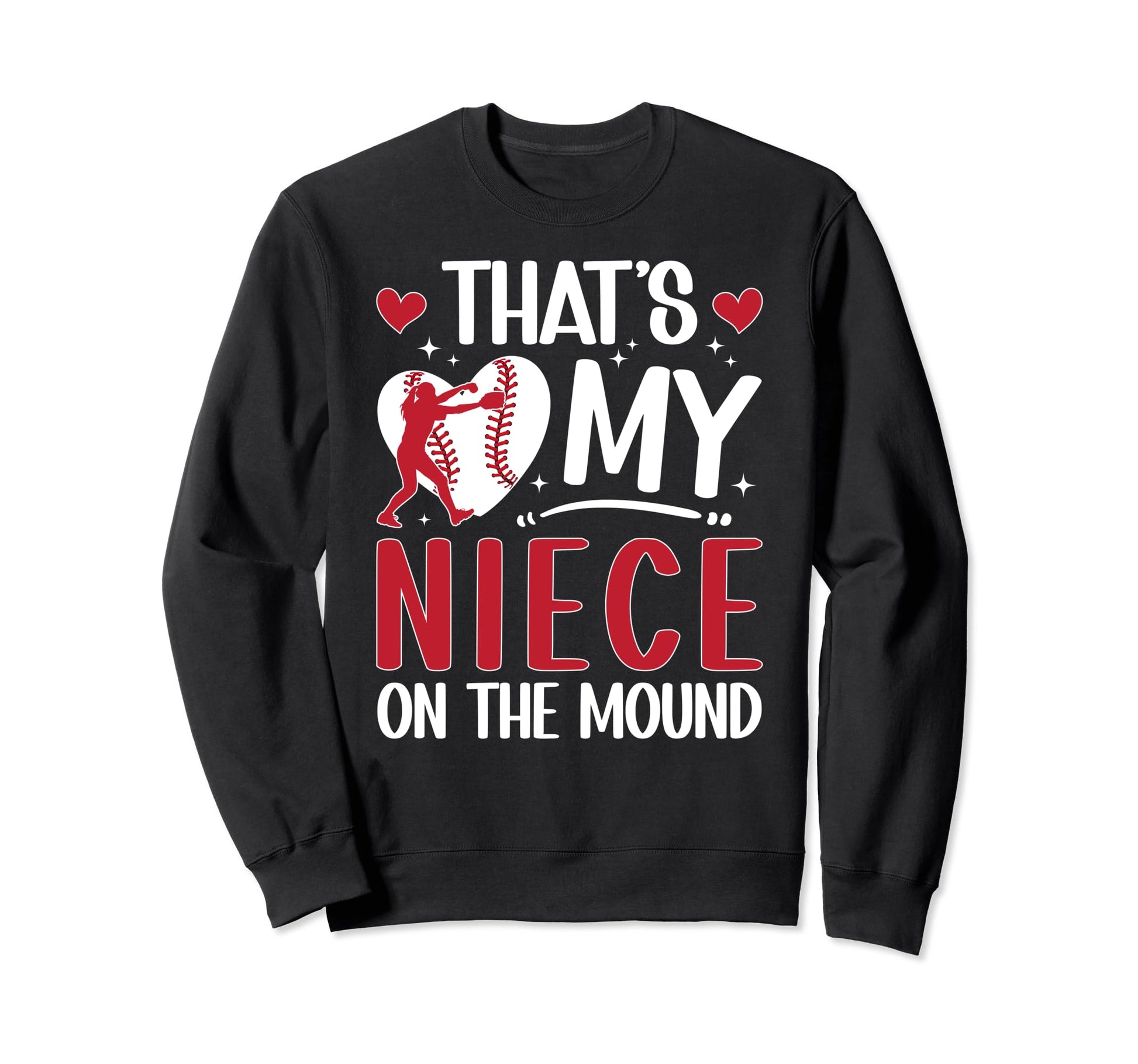 Mound Baseball Pitcher Aunt Baseball Sweatshirt - Trendy Graphic Unisex - T-Shirt, Sweatshirt, Hoodie
