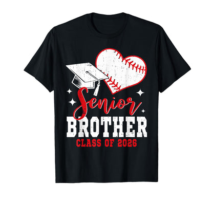 Senior Brother Class 2026 Baseball T-Shirt - Trendy Graphic for Adults - T-Shirt, Sweatshirt, Hoodie