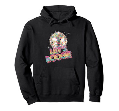 Disco Ball Lets Boogie Fever Hoodie - Minimalist Print for Adults - T-Shirt, Sweatshirt, Hoodie