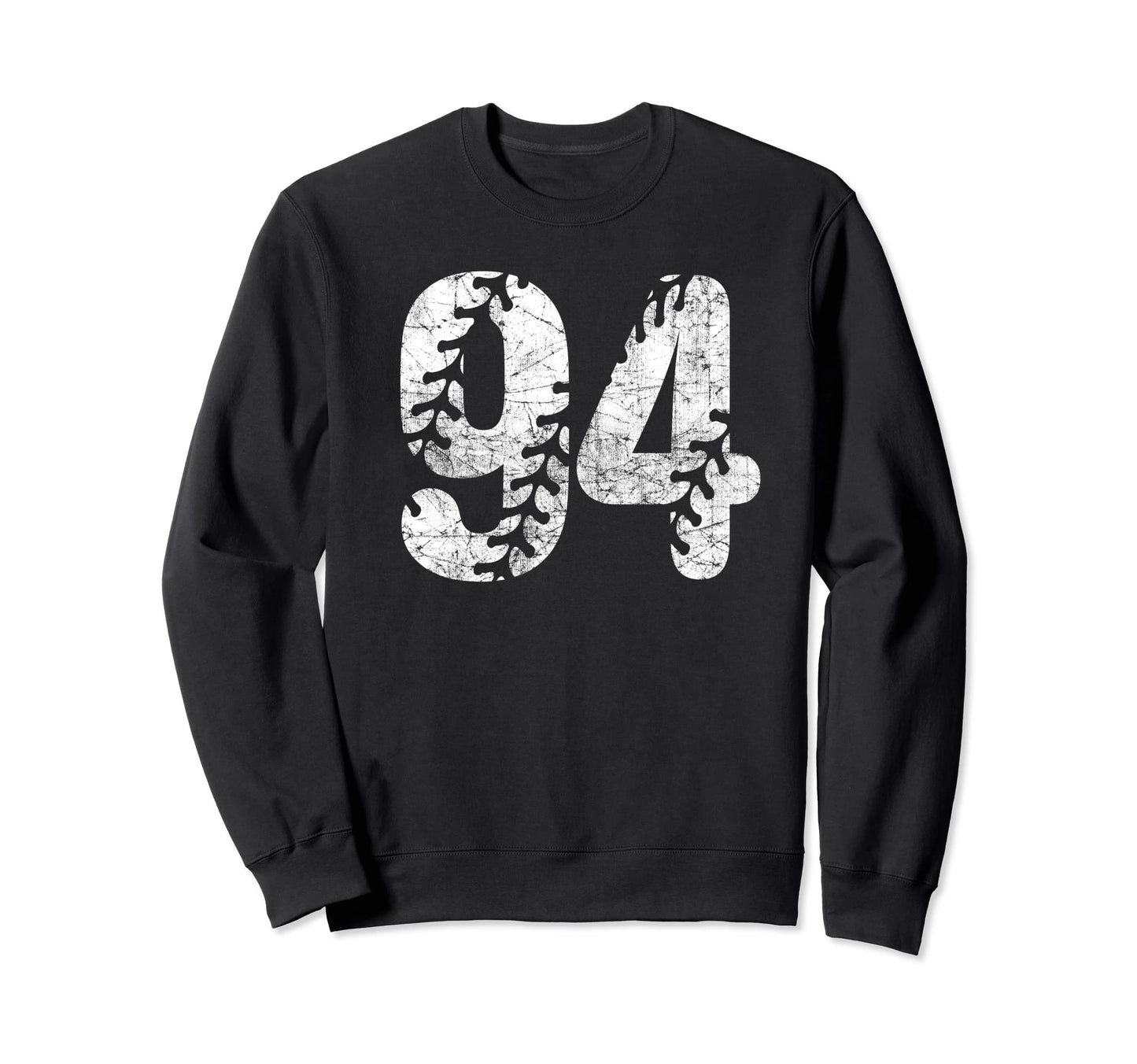Baseball Softball Mom 94 Number 94 Sweatshirt - Novelty Apparel for Adults - T-Shirt, Sweatshirt, Hoodie